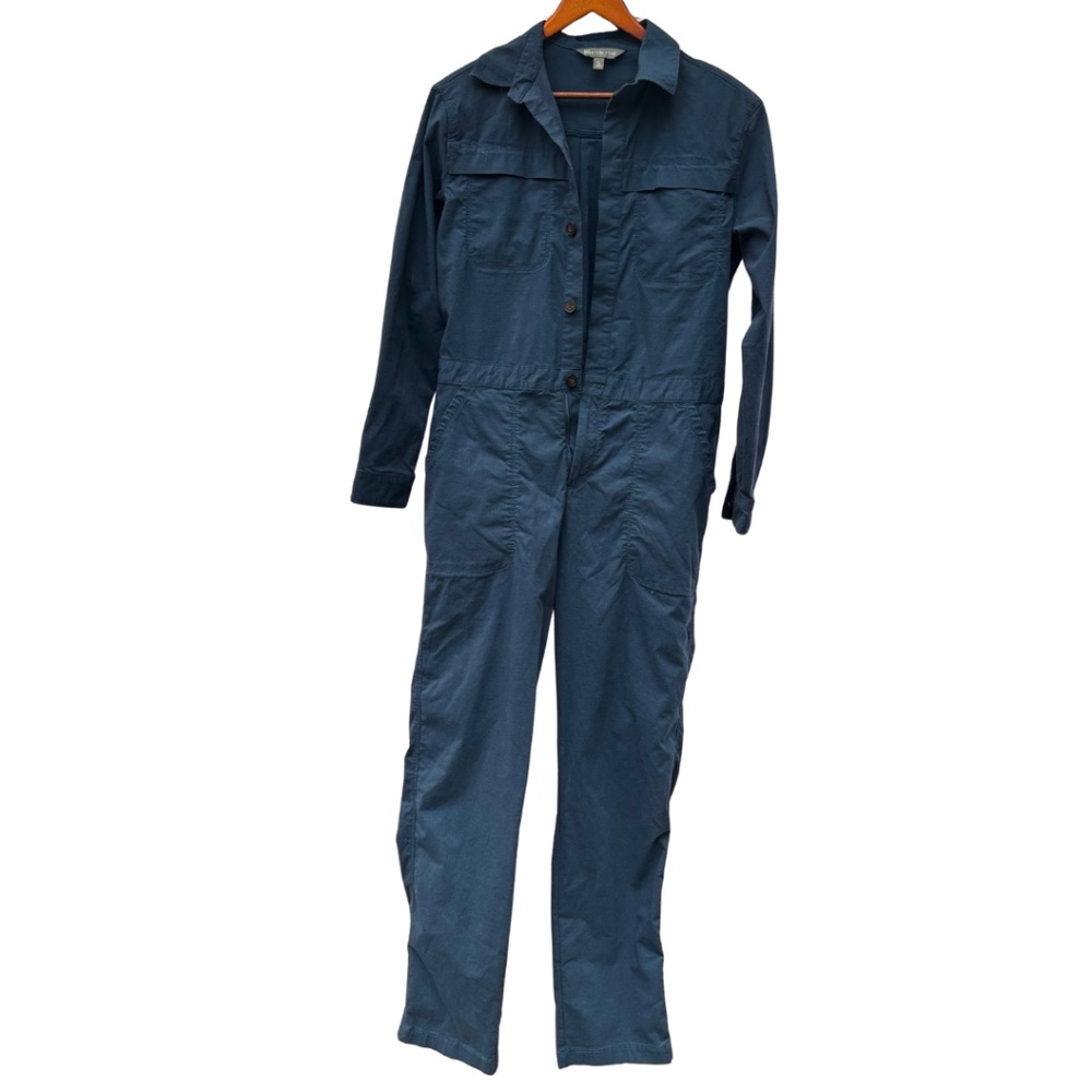 Title Nine Rosie Utility Long Sleeve Jumpsuit - Navy Blue, Size S (4-6) - Picture 5 of 7